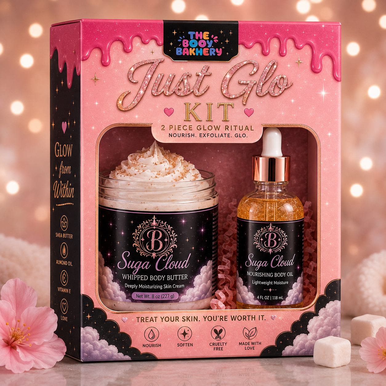 Just Glo 2-Piece Body Care Set - The Body BakHery
