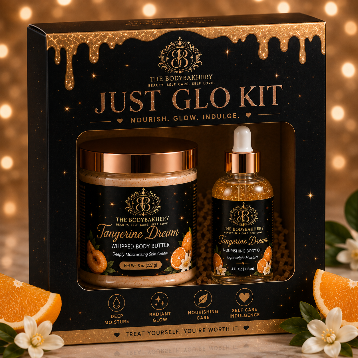 Just Glo 2-Piece Body Care Set - The Body BakHery